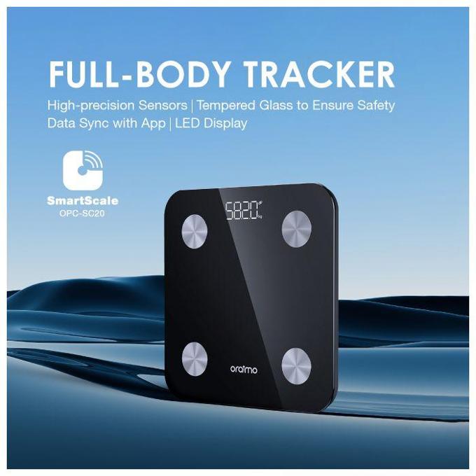 oraimo SmartScale Body Fat Weight Scale with Full-body Tracker