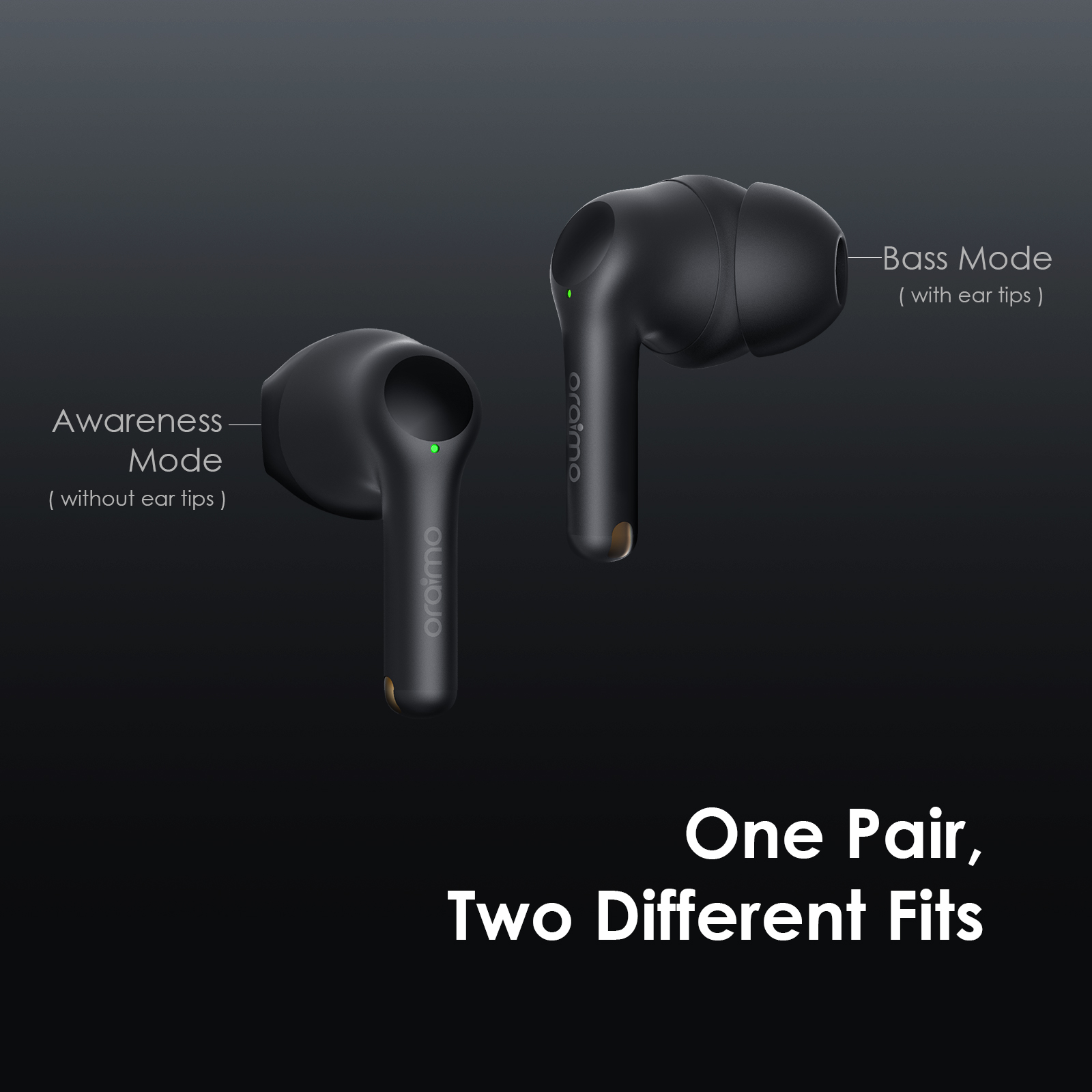 oraimo FreePods 3 TWS True Wireless Stereo Earbuds-white