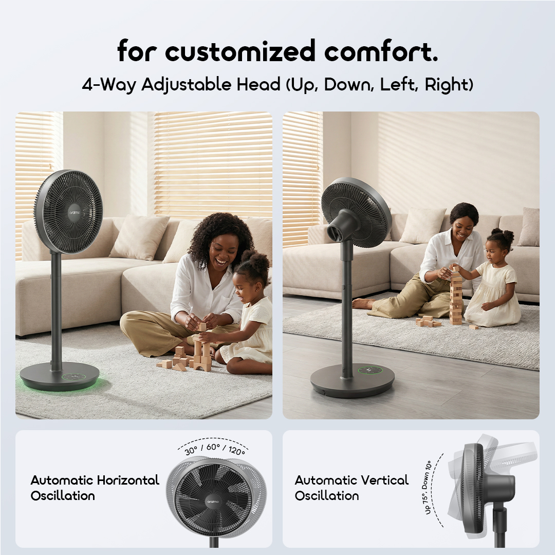 oraimo Pedestal Fan AirCruze OPF-503A 03 for customized comfort