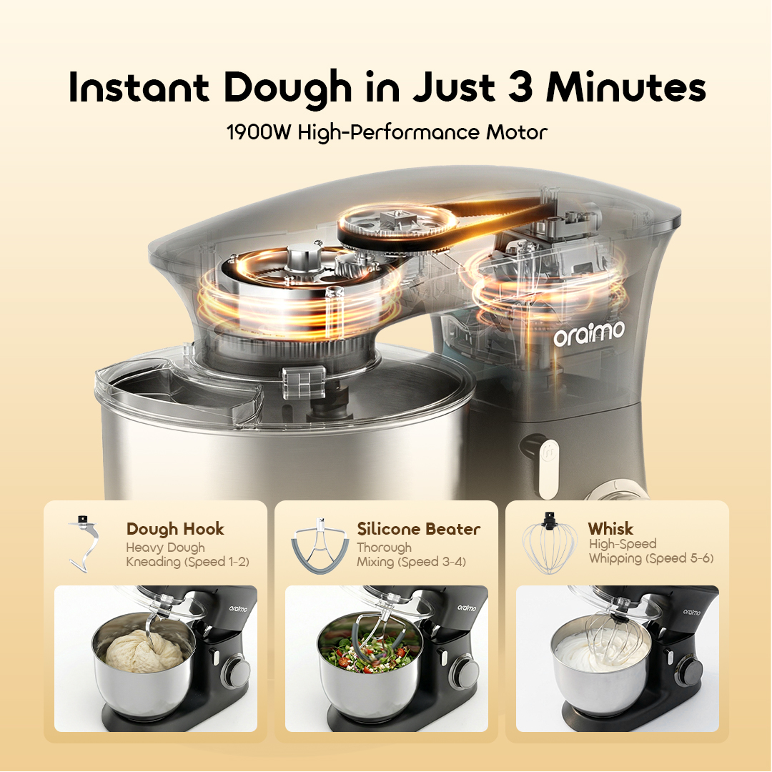 oraimo Stand Mixer OminiMix OBL-551A 02 Instant Dough in Just 3 Minutes