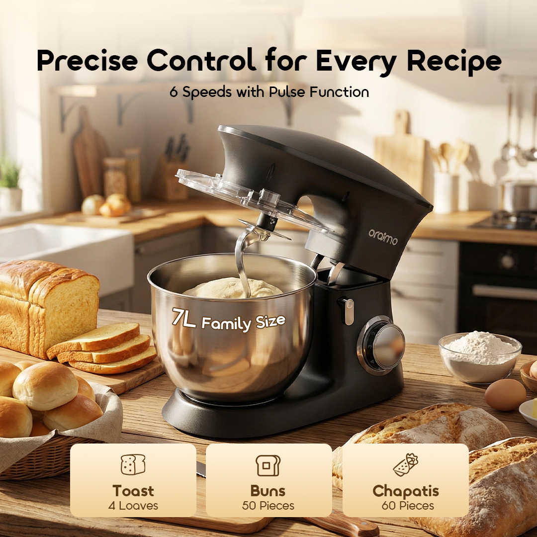 oraimo Stand Mixer OminiMix OBL-551A 03 Precise Control for Every Recipe