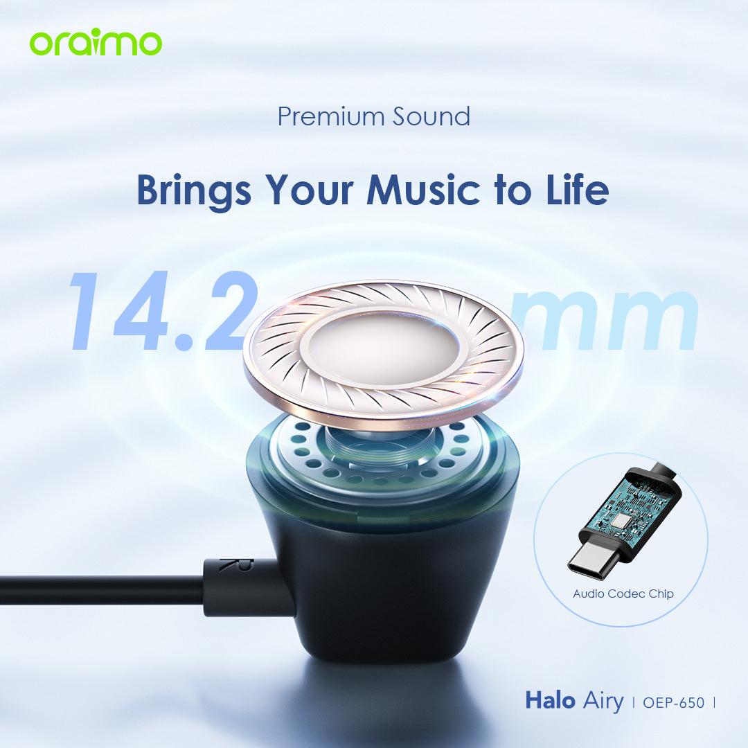 oraimo Halo Airy Type-C Half In-ear Wired Headphones OEP-650