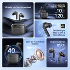 FreePods Lite ENC Fones de Ouvido True Wireless Auriculares