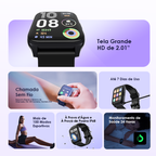Watch 4 Plus 2.01″ HD IP68 Relógio Inteligente