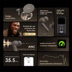 SpacePods ANC x Burna Boy Auriculares Fones de Ouvido verdadeiro sem fio