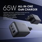 HyperGaN 65 65W Kit de carregador de parede