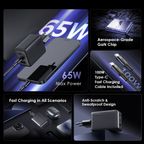 HyperGaN 65 65W Kit de carregador de parede