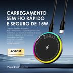 PowerDock Almofada de carregamento sem fios 15W