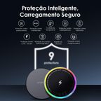 PowerDock Almofada de carregamento sem fios 15W