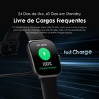 Watch Nova AM AMOLED Screen Curved Cover Relógio Inteligente