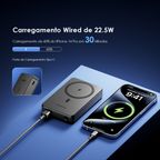MagPower 15 Power Bank de 10000mAh com Carregamento Sem Fio e com Fio