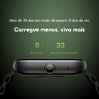 oraimo Watch 6 Relógio inteligente com monitor de ritmo cardíaco e oxigénio no sangue com ecrã TFT de 2,04"