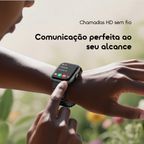 oraimo Watch 6 Relógio inteligente com monitor de ritmo cardíaco e oxigénio no sangue com ecrã TFT de 2,04"