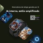 oraimo Watch 6 Relógio inteligente com monitor de ritmo cardíaco e oxigénio no sangue com ecrã TFT de 2,04"