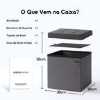 Cozy Puff Baú Dobrável Multifuncional