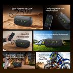 SpaceBox Active Coluna de Som Portátil Sem Fios Personalizável com FM de 25W de Potência