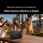 SpaceBox Active Coluna de Som Portátil Sem Fios Personalizável com FM de 25W de Potência