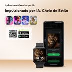 Watch 6 Nano Relógio inteligente com ecrã TFT totalmente sensível ao toque de 1,52"