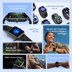 Watch Nova 2 Lite Relógio inteligente com ecrã a cores AMOLED totalmente sensível ao toque de 1,93 polegadas