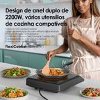 FlexiCooker Placa de aquecimento elétrica em cerâmica de 2200 W
