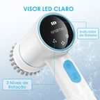 Ultra Cleaner Scrubber Escova Elétrica Giratória Sem Fio com 1,5h de Autonomia e 5 Cabeças de Substituição