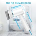 Ultra Cleaner Scrubber Escova Elétrica Giratória Sem Fio com 1,5h de Autonomia e 5 Cabeças de Substituição