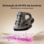 CozyClean Aspirador de Colchão com Sensor de Ácaros e Sucção de 12kPa