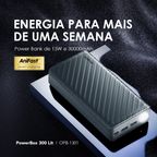 PowerBox 300 Lit Bateria externa de 30000mAh e 15W