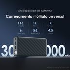 PowerBox 300 Lit Bateria externa de 30000mAh e 15W