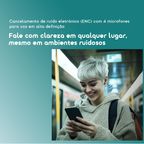 SpaceBuds Air+ Auscultadores sem fios verdadeiros com textura metálica e classificação IPX4.