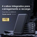 Traveler Link 20 20000mAh e 12W Banco de Energia