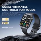 watch 6 max Relógio inteligente com ecrã tátil de 1,83 polegadas e bateria com duração de 28 dias