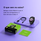Watch 6 Lite Relógio inteligente de 2,01 polegadas com interface de utilizador moderna.