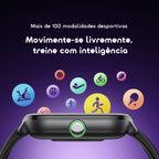 Watch 6 Lite Relógio inteligente de 2,01 polegadas com interface de utilizador moderna.