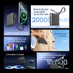 PowerNova L21 Bateria externa de 20000mAh 30W