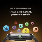 Watch Nova 2 Relógio inteligente com ecrã táctil curvo AMOLED de 2,01" e classificação IP68