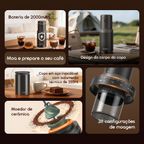 BeanGrind Moinho de café portátil de precisão