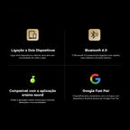 OpenSnap N2 Auscultadores sem fios de carregamento rápido com graves profundos e design aberto