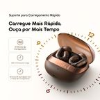 OpenSnap N2 Auscultadores sem fios de carregamento rápido com graves profundos e design aberto