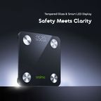 FitScale Balança de gordura corporal inteligente com LED