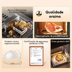 InfiWave Lite Forno micro-ondas com ecrã táctil de 23 litros e poupança de energia