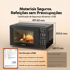 InfiWave Lite Forno micro-ondas com ecrã táctil de 23 litros e poupança de energia