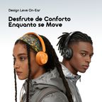 BoomPop Air Auscultadores sem fios leves, supra-auriculares.