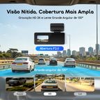 VisionRide Lite Câmara de segurança para gravação em 2K HD para automóvel
