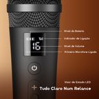 VoxMic Microfone sem fios portátil de longa duração