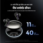 SpaceBuds 50dB ANC Noise Cancelling Earbuds with Personalized Voice Prompt and Lighting