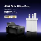 PowerGaN 451 45W Gan Ultra Fast Wall Charger