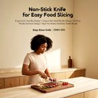 AirSlice Lite Non-Stick Serrated Easy Slicer Knife with Airflow Blade Design