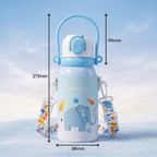 Dual Therm 750ML Dual-Drinking Leak-Proof Insulated Water Bottle for Babies and Toddlers