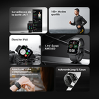 Watch ES 2 Montre intelligente AMOLED IP68 1,95″
